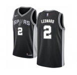 Youth Nike San Antonio Spurs #2 Kawhi Leonard Swingman Black Road NBA Jersey - Icon Edition
