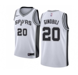 Youth Nike San Antonio Spurs #20 Manu Ginobili Swingman White Home NBA Jersey - Association Edition