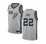 Youth Nike San Antonio Spurs #22 Rudy Gay Swingman Silver Alternate NBA Jersey Statement Edition