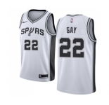 Youth Nike San Antonio Spurs #22 Rudy Gay Swingman White Home NBA Jersey - Association Edition