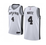 Youth Nike San Antonio Spurs #4 Derrick White Swingman White Home NBA Jersey - Association Edition