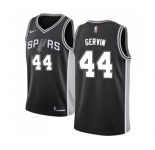Youth Nike San Antonio Spurs #44 George Gervin Swingman Black Road NBA Jersey - Icon Edition