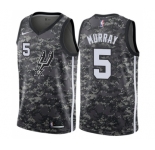 Youth Nike San Antonio Spurs #5 Dejounte Murray Swingman Camo NBA Jersey - City Edition