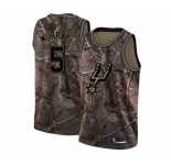Youth Nike San Antonio Spurs #5 Dejounte Murray Swingman Camo Realtree Collection NBA Jersey