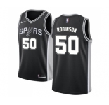 Youth Nike San Antonio Spurs #50 David Robinson Swingman Black Road NBA Jersey - Icon Edition