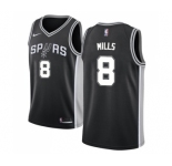 Youth Nike San Antonio Spurs #8 Patty Mills Swingman Black Road NBA Jersey - Icon Edition