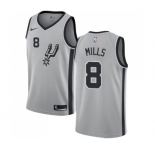 Youth Nike San Antonio Spurs #8 Patty Mills Swingman Silver Alternate NBA Jersey Statement Edition