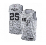 Youth San Antonio Spurs #25 Jakob Poeltl White Swingman Jersey - Earned Edition
