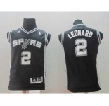 youth nba san antonio spurs #2 leonard black[revolution 30 swingman]