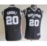 youth nba san antonio spurs #20 ginobili black[revolution 30 swingman]