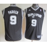 youth nba san antonio spurs #9 parker black[revolution 30 swingman]