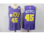 Jazz #45 Donovan Mitchell Purple Nike Swingman Jersey