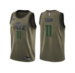 Men Nike Utah Jazz #11 Dante Exum Green Salute to Service NBA Swingman Jersey