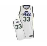 Men's Adidas Utah Jazz #33 Boris Diaw Authentic White Home NBA Jersey