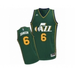 Men's Adidas Utah Jazz #6 Joe Johnson Swingman Green Alternate NBA Jersey