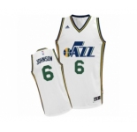 Men's Adidas Utah Jazz #6 Joe Johnson Swingman White Home NBA Jersey