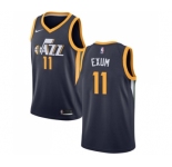 Men's Nike Utah Jazz #11 Dante Exum Swingman Navy Blue Road NBA Jersey - Icon Edition