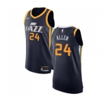 Men's Nike Utah Jazz #24 Grayson Allen Authentic Navy Blue NBA Jersey - Icon Edition