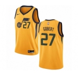 Men's Nike Utah Jazz #27 Rudy Gobert Swingman Gold NBA Jersey Statement Edition