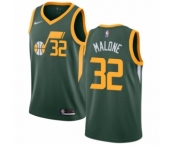 Men's Nike Utah Jazz #32 Karl Malone Green Swingman Jersey - Earned Edition
