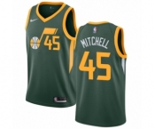 Men's Nike Utah Jazz #45 Donovan Mitchell Green Swingman Jersey - Earned Edition