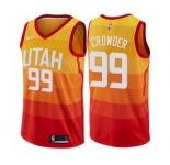 Men's Nike Utah Jazz #99 Jae Crowder Authentic Orange NBA Jersey - City Edition