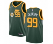 Men's Nike Utah Jazz #99 Jae Crowder Green Swingman Jersey - Earned Edition