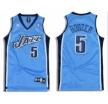 Men's UTAH JAZZ #5 Carlos Boozer Light Blue ADIDAS SWINGMAN JERSEY