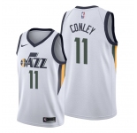 Men's Utah Jazz #11 Conley Swingman White Basketball Jersey - Association Edition