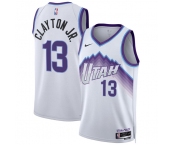 Men's Utah Jazz #13 Walter Clayton Jr. White 2025 Association Edition Stitched Basketball Jersey