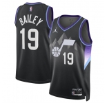 Men's Utah Jazz #19 Ace Bailey Black 2024-25 Draft Statement Edition Stitched Basketball Jersey