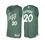 Men's Utah Jazz #20 Gordon Hayward adidas Green 2016 Christmas Day NBA Swingman Jersey