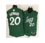 Men's Utah Jazz #20 Gordon Hayward adidas Green 2016 Christmas Day Stitched NBA Swingman Jersey