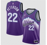 Men's Utah Jazz #22 Darryn Peterson Purple 2026 Draft Icon Edition Stitched Basketball Jersey