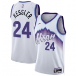 Men's Utah Jazz #24 Walker Kessler White 2025 Association Edition Stitched Basketball Jersey