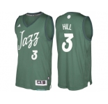 Men's Utah Jazz #3 George Hill Green 2016 Christmas Day NBA Swingman Jersey