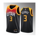 Men's Utah Jazz #3 Keyonte George Black 2023 Draft City Edition Stitched Basketball Jersey