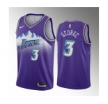 Men's Utah Jazz #3 Keyonte George Purple 2023 Draft Classic Edition Stitched Basketball Jersey