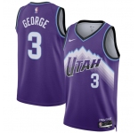 Men's Utah Jazz #3 Keyonte George Purple 2025 Icon Edition Stitched Basketball Jersey