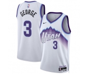 Men's Utah Jazz #3 Keyonte George White 2025 Association Edition Stitched Basketball Jersey