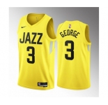 Men's Utah Jazz #3 Keyonte George Yellow 2023 Draft Association Edition Stitched Basketball Jersey