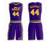 Men's Utah Jazz #44 Bojan Bogdanovic Authentic Purple Basketball Suit Jersey