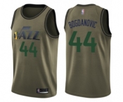 Men's Utah Jazz #44 Bojan Bogdanovic Swingman Green Salute to Service Basketball Jersey