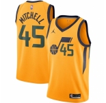 Men's Utah Jazz #45 Donovan Mitchell Jordan Brand Gold 2020-21 Swingman Jersey