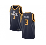 Nike Utah Jazz #3 Ricky Rubio Navy NBA Swingman Icon Edition Jersey