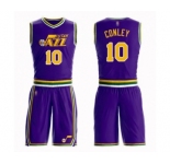Women's Utah Jazz #10 Mike Conley Swingman Purple Basketball Suit Jersey