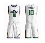 Youth Utah Jazz #10 Mike Conley Swingman White Basketball Suit Jersey - Association Edition