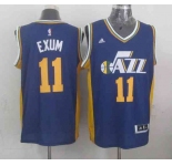 nba utah jazz #11 exum blue