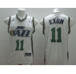 nba utah jazz #11 exum white [revolution 30 swingman]