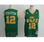 nba utah jazz #12 stockton green(fans edition)
